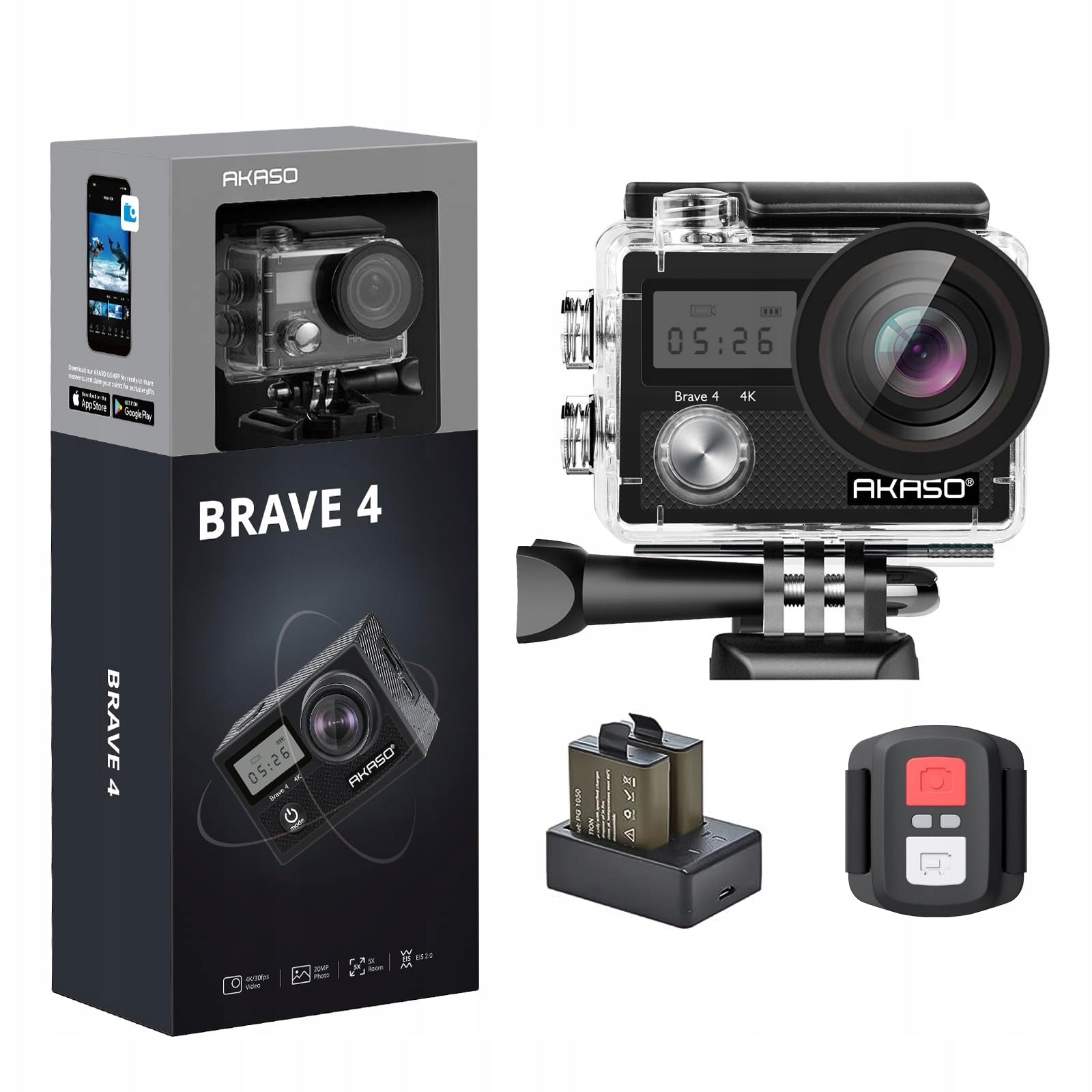 AKASO Brave 4 4K UHD Sports Camera