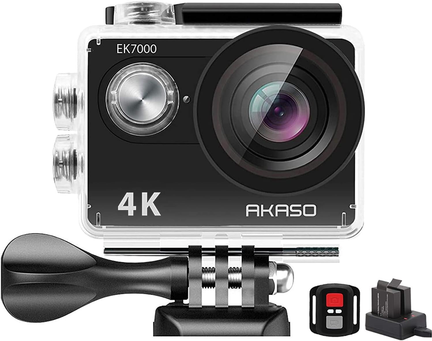 AKASO Sports Camera 4K 20MP WiFi Underwater 170° LCD Remote Control 2x1050mAh Manufacturer code SY0004