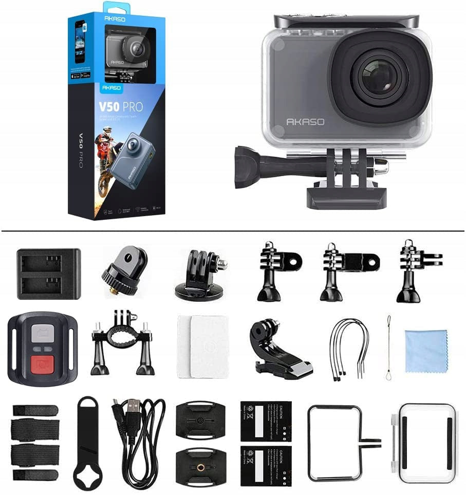 AKASO Sports Camera 4K 30FPS 20MP WiFi Touch Screen EIS 40M Underwater