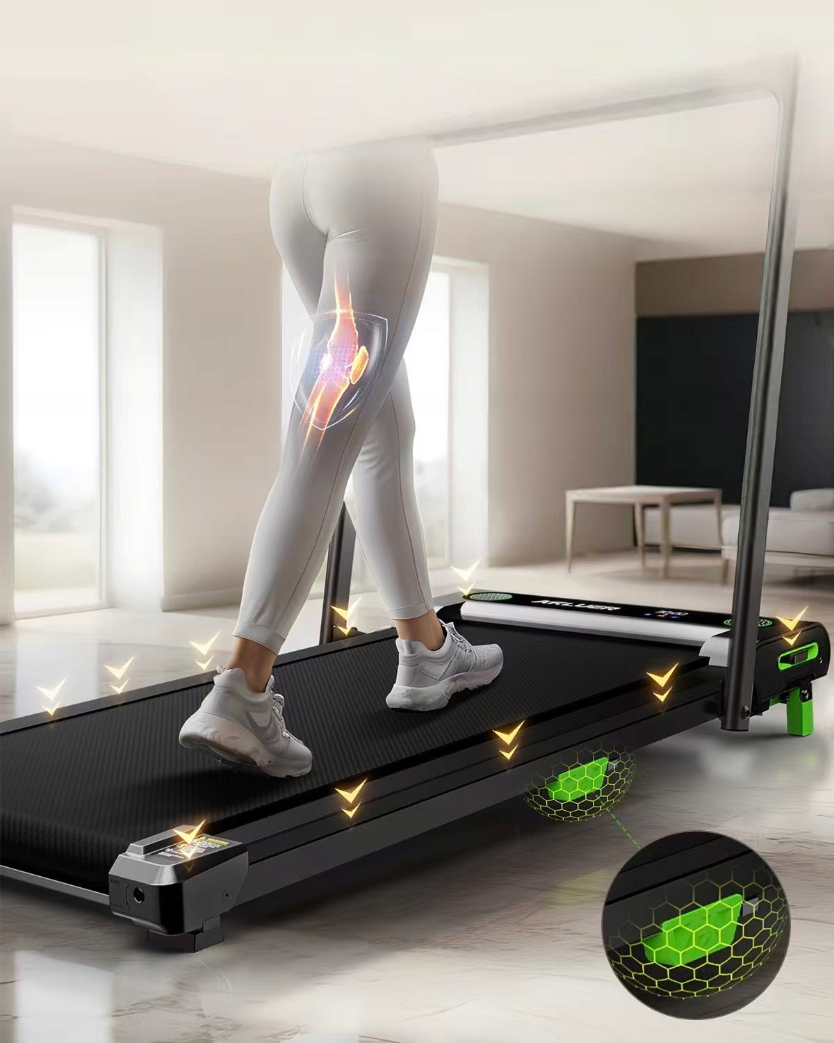 AKLUER 480L-B Home Electric Treadmill Folding 2.5KM 1-12km/h 150kg Model other