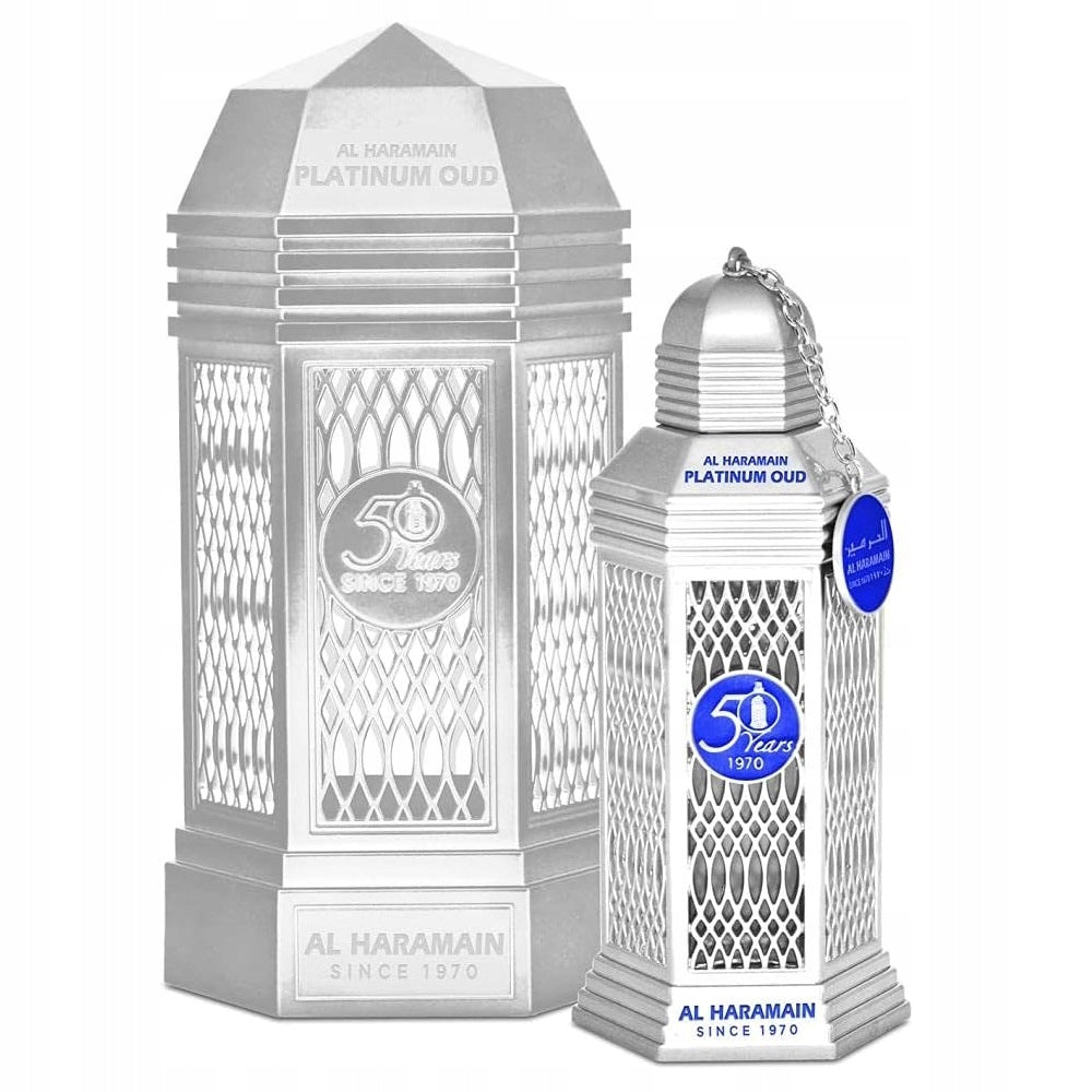 AL HARAMAIN 50 Years Platinum Oud EDP 100ml Product weight with unit packaging 0.1 kg