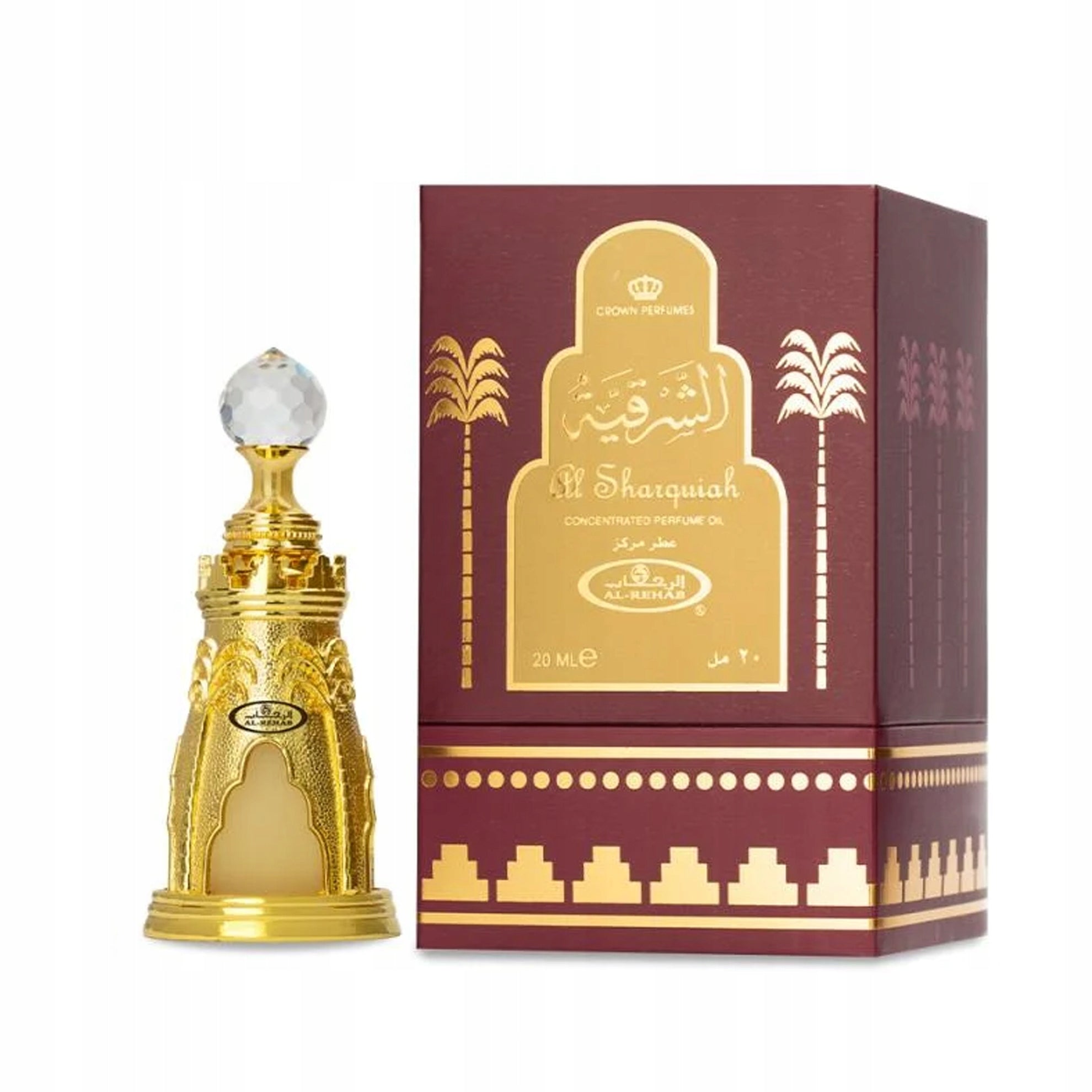 AL SHARQUIAH ARABIC PERFUME IN OIL SWEET AMBER AGAR 20 ML AL REHAB Packaging status original