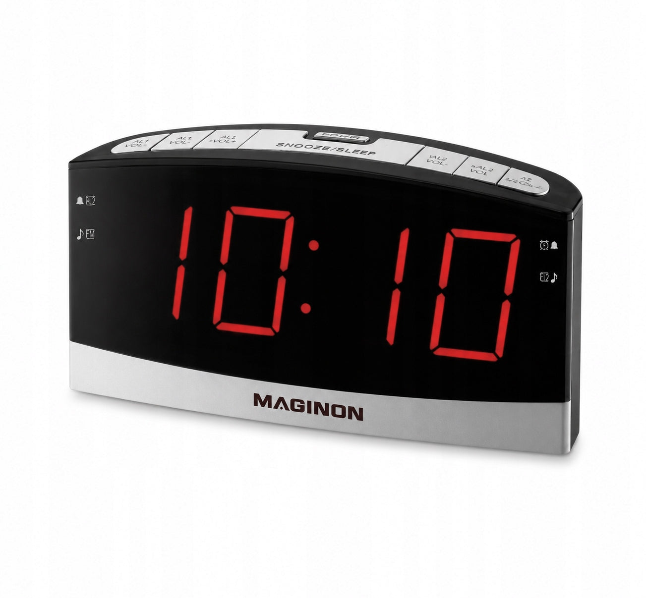 ALARM CLOCK LARGE CLOCK DIGITAL SCREEN RADIO FM DOUBLE ALARM LOUD Packaging status original