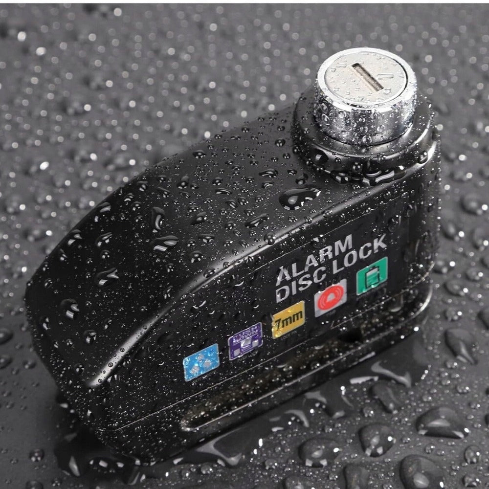 ALARM MOTORCYCLE BRAKE DISC CLOSURE SCOOTER LOCK 110dB ABS Weight 200 g