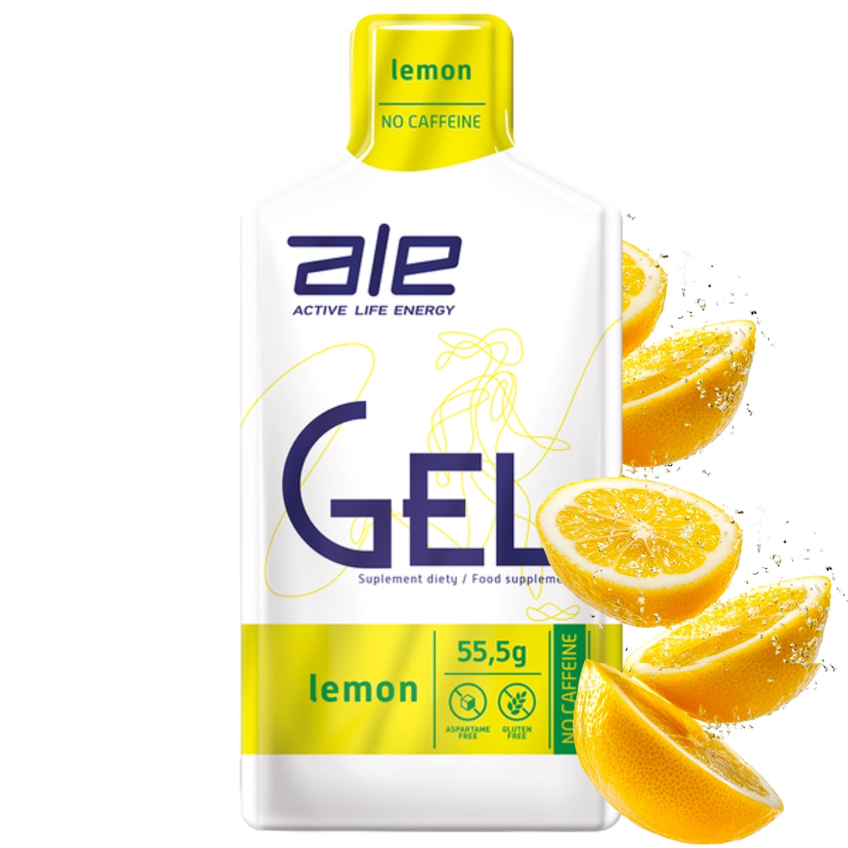 ALE GEL 55,5g ENERGY GEL CARBOHYDRATE LEMON RUNNER