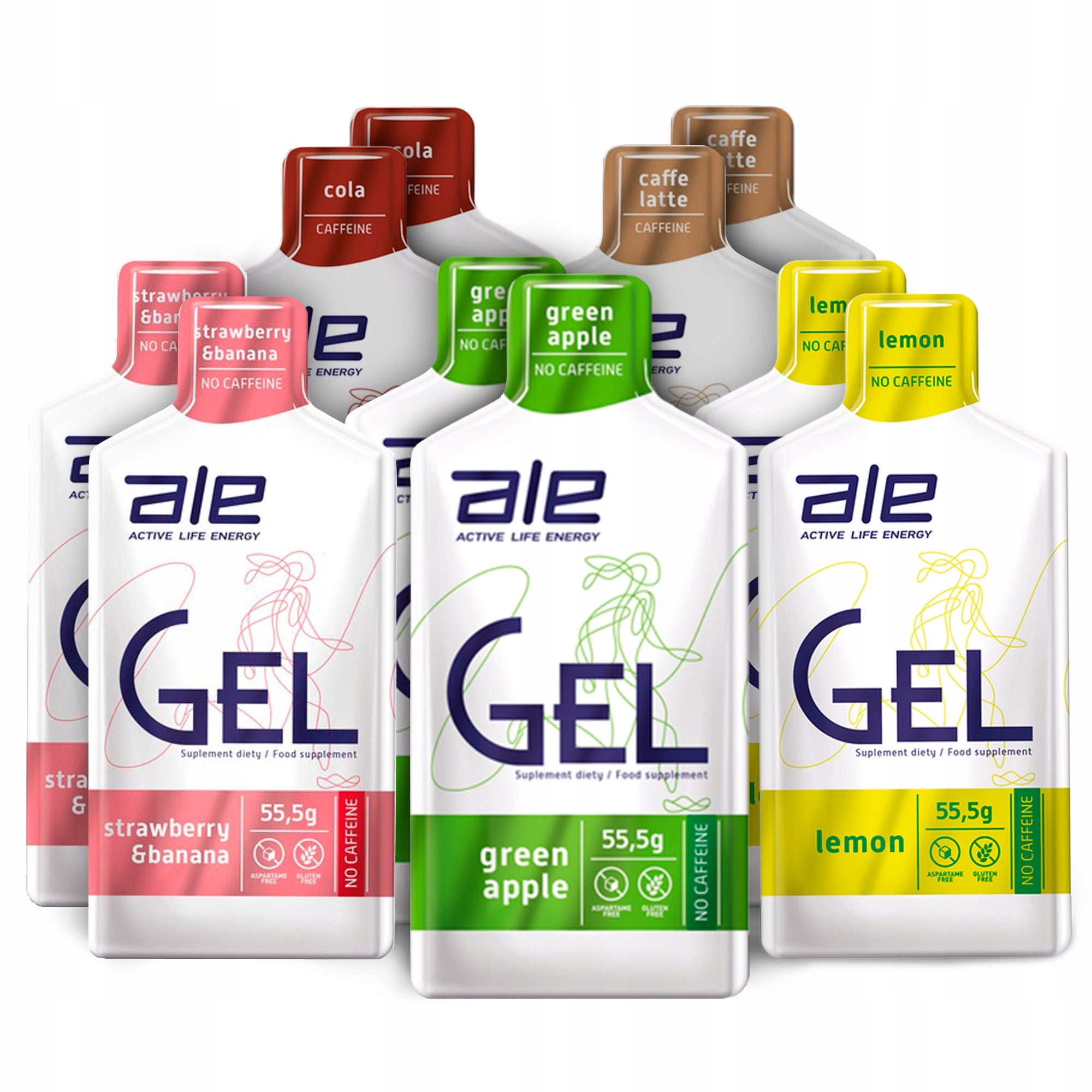 ALE GEL ENERGY GELS 20x55,5g VARIETY MIX | 10 PCS Expiration date at least 1 year from the date of purchase