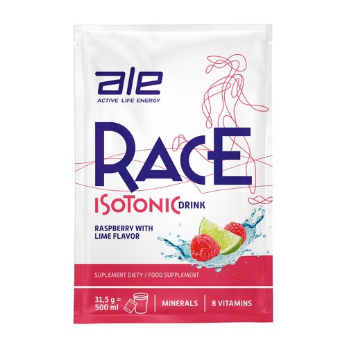 ALE Race Isotonic Drink 315 g – Raspberry & Lime, Energy & Hydration