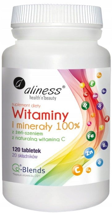 ALINESS Vitamins and minerals 100% COMPLEX MULTIVITAMIN 2x120 tablets Medical device no