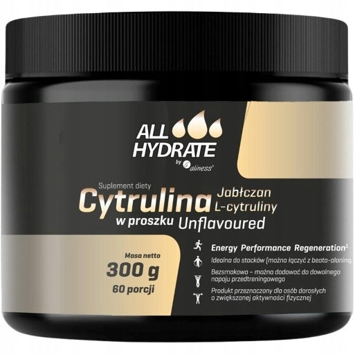 ALL Hydrate Unflavored citrulline Citrulline malate pre-workout 300g