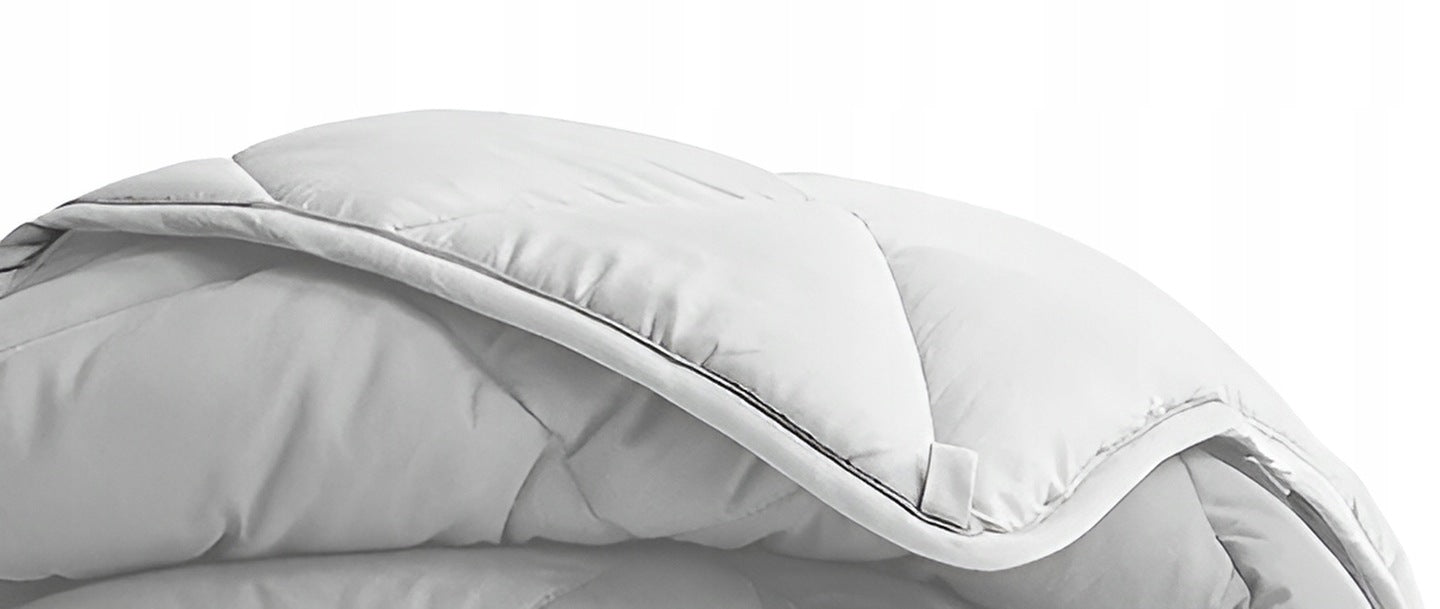 ALL-SEASON ANTI-ALLERGIC QUILT SET 160x200 + 2 PILLOWS 70x80 WHITE Length of comforter cover 200 cm