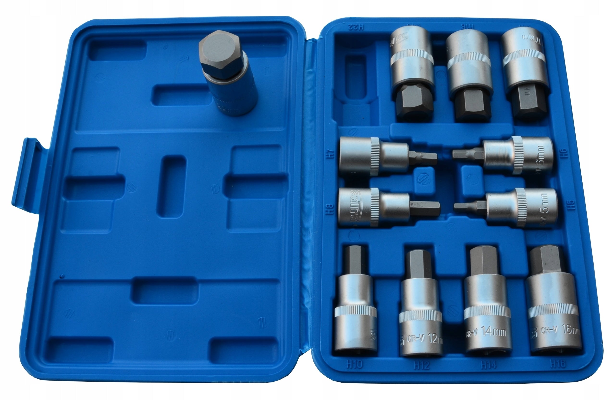 ALLEN HEX WRENCHES H5-H22 WITH CAP 1/2' 12PCS SATRA