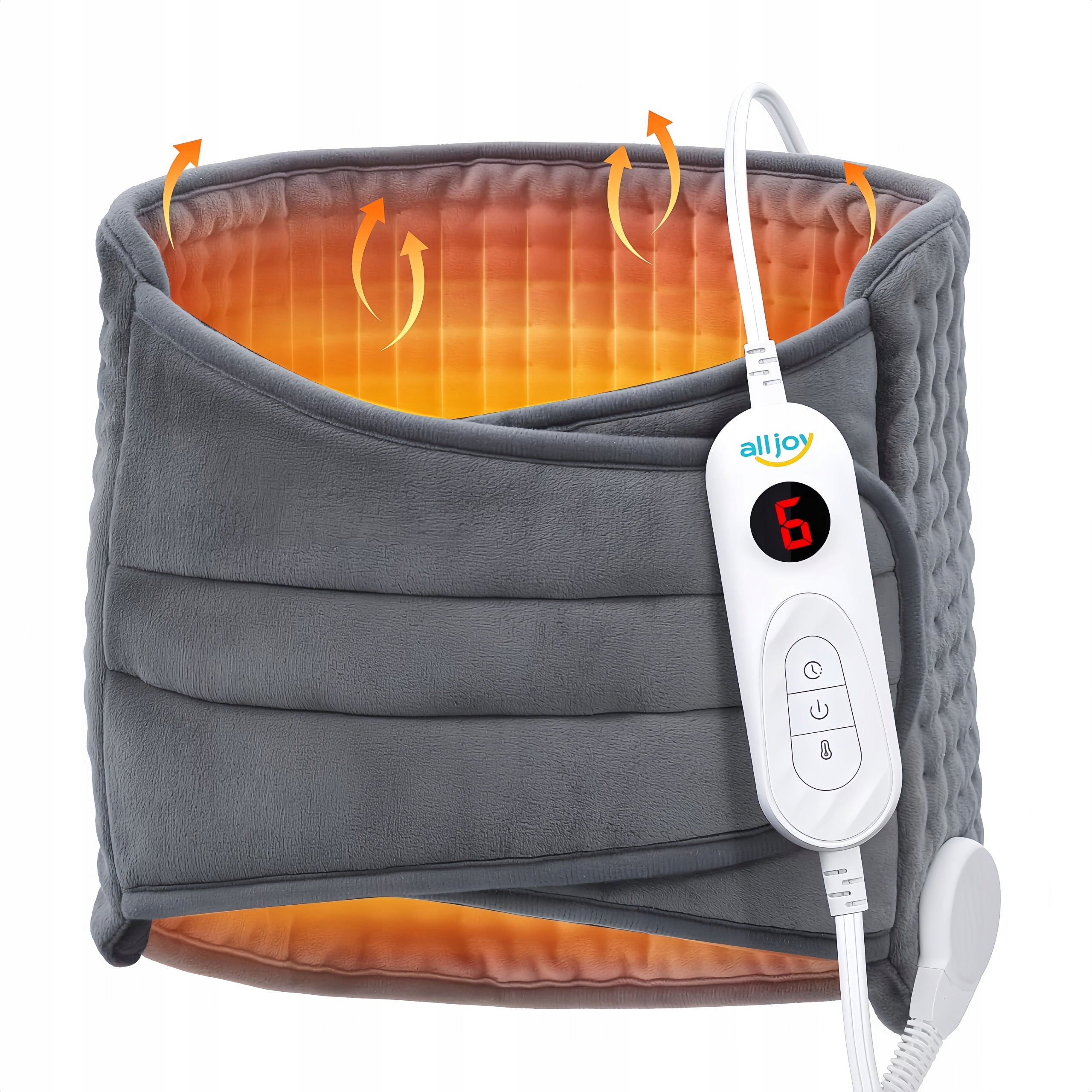 ALLJOY Adjustable Heated Hip Belt Fast Heating for Back & Waist Pain Relief