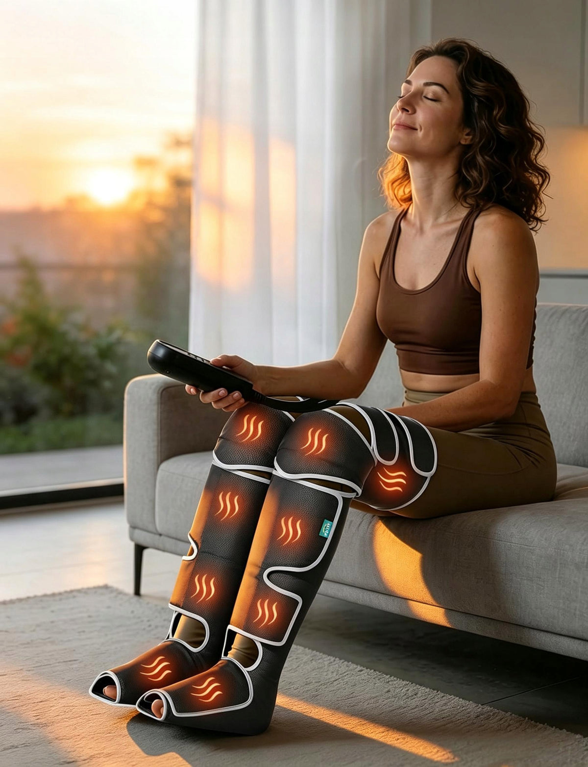 ALLJOY Leg Massager for Circulation and Pain Relief, Heat and Compression Packaging status original