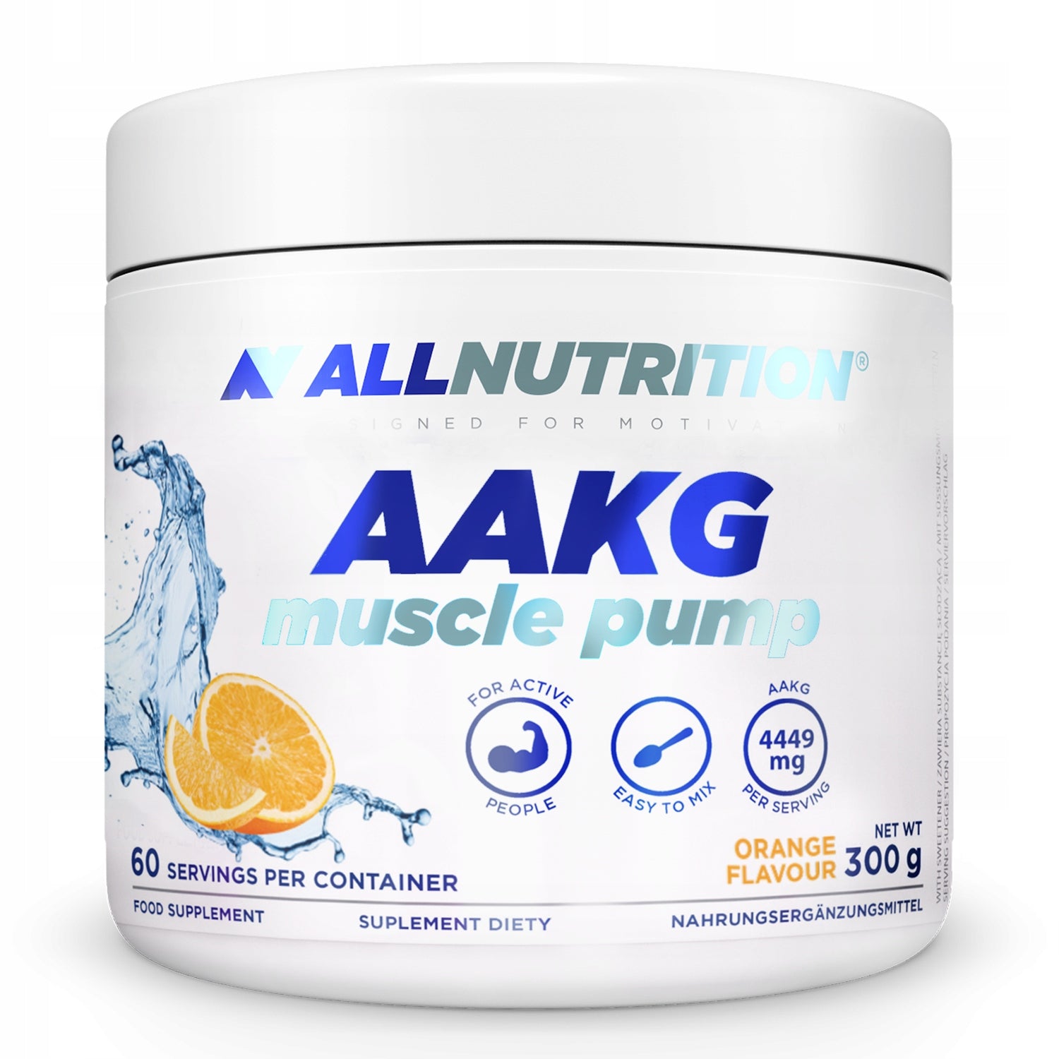 ALLNUTRITION AAKG MUSCLE PUMP 300g ORANGE MUSCLE PUMP ARGININE STRENGTH