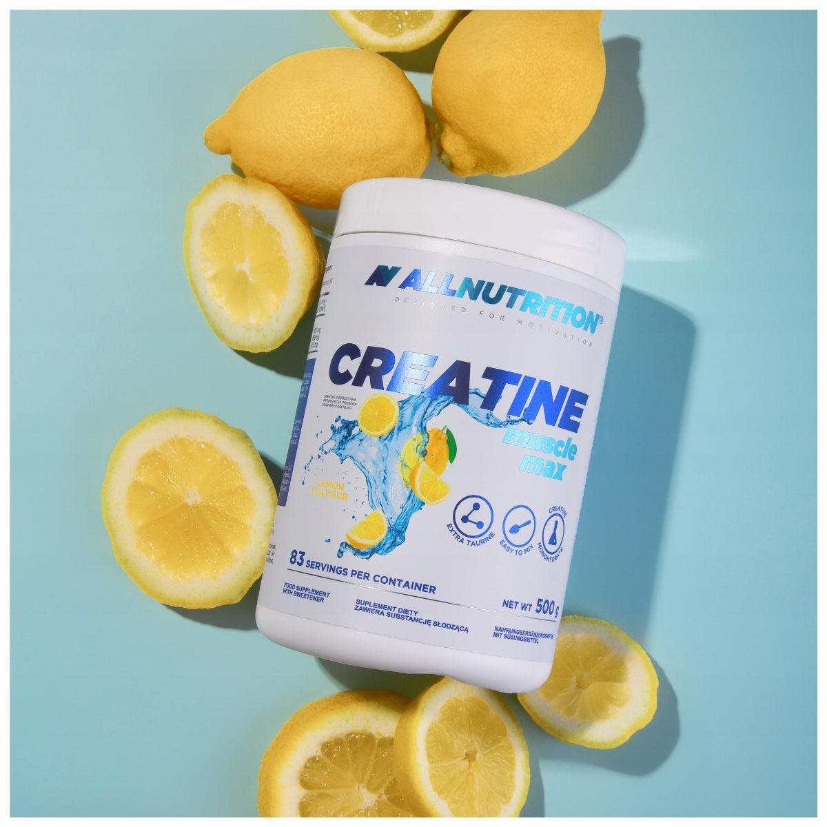 ALLNUTRITION CREATINE MUSCLE MAX 500G LEMON CREATINE MONOHYDRATE STRENGTH POWER Expiration date at least 1 month from the date of purchase