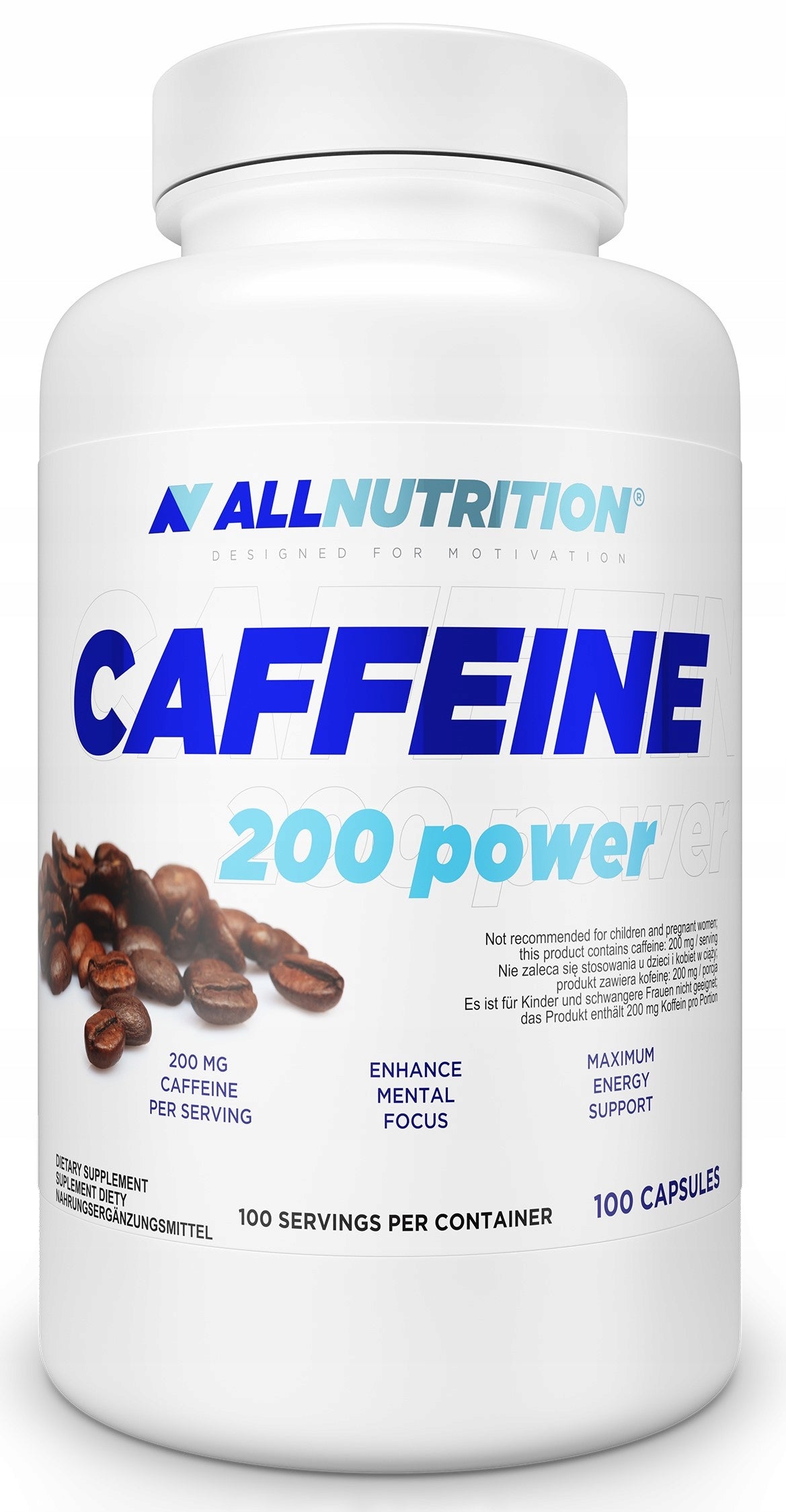 ALLNUTRITION Caffeine 200 Power - 100 Capsules
