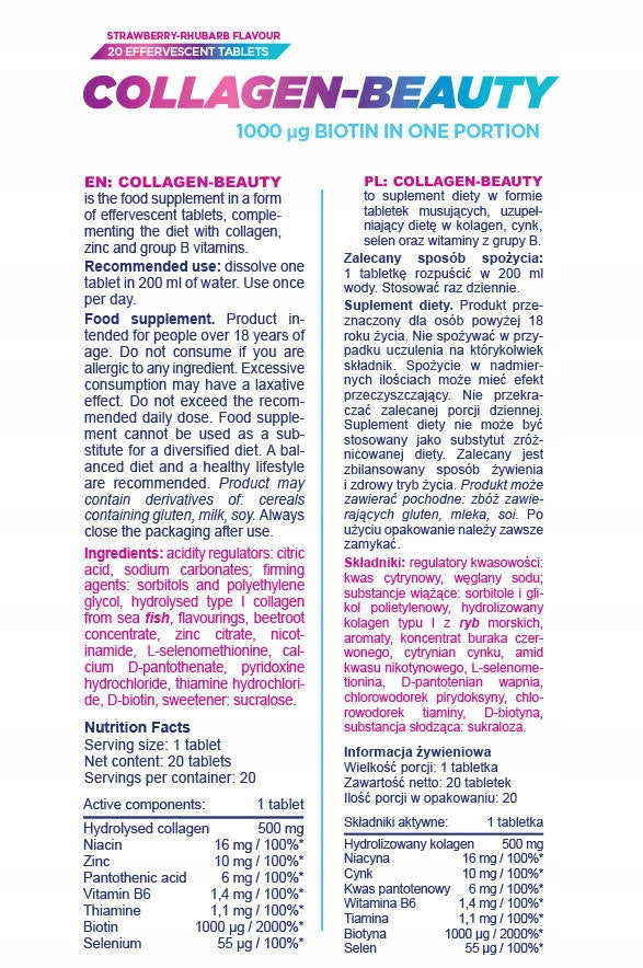 ALLNUTRITION Collagen-Beauty 20 effervescent tablet Manufacturer code 5902837738864