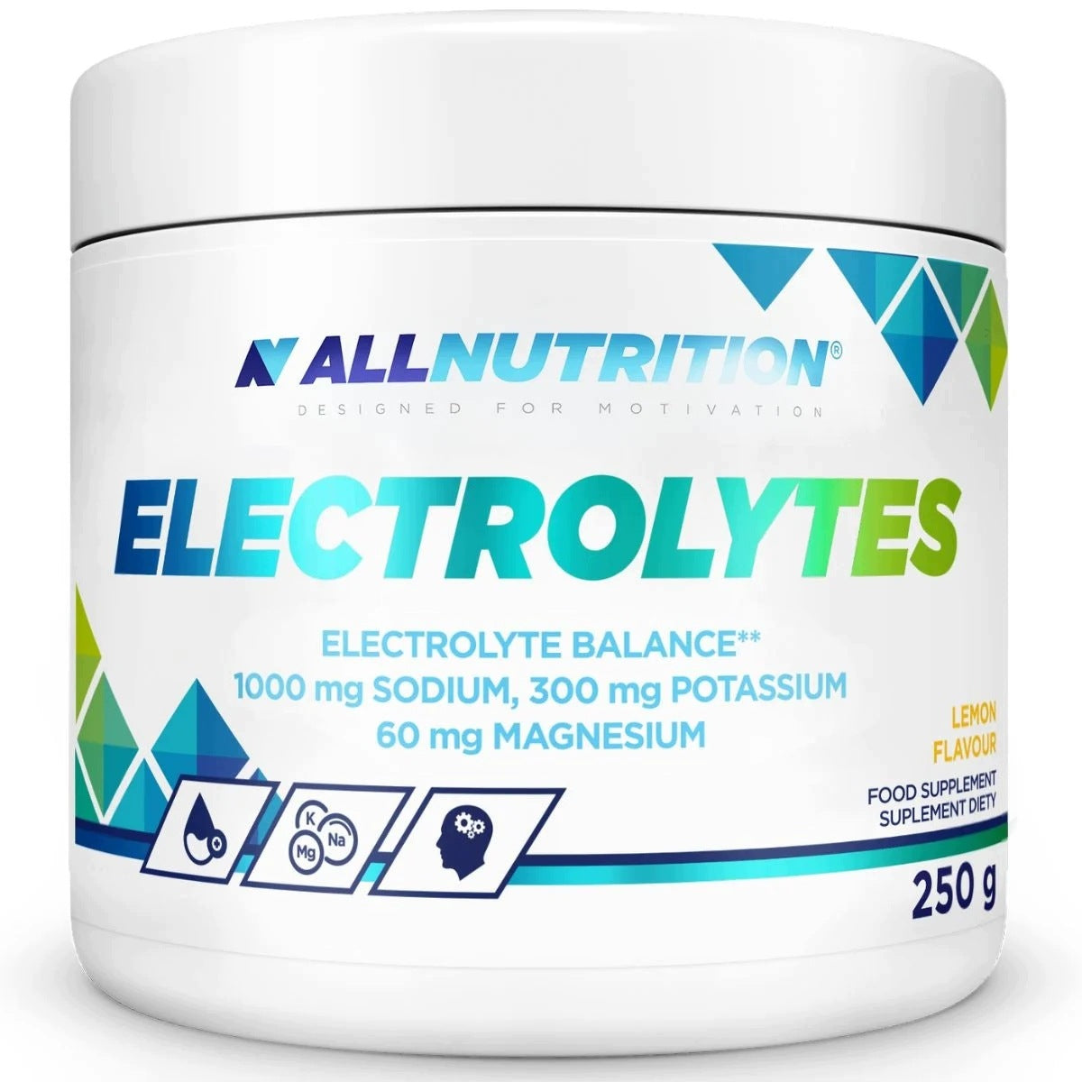 ALLNUTRITION ELECTROLYTES 250 G LEMON SODIUM POTASSIUM MAGNESIUM ENERGY HYDRATION