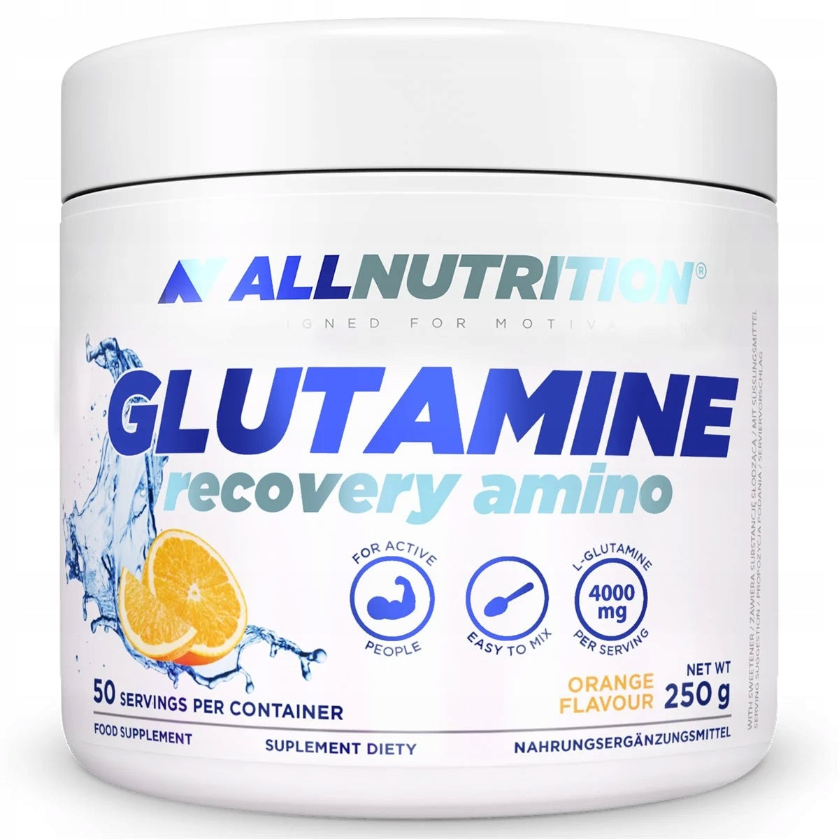ALLNUTRITION GLUTAMINE RECOVERY AMINO 250g ORANGE AMINO ACIDS GLUTAMINE