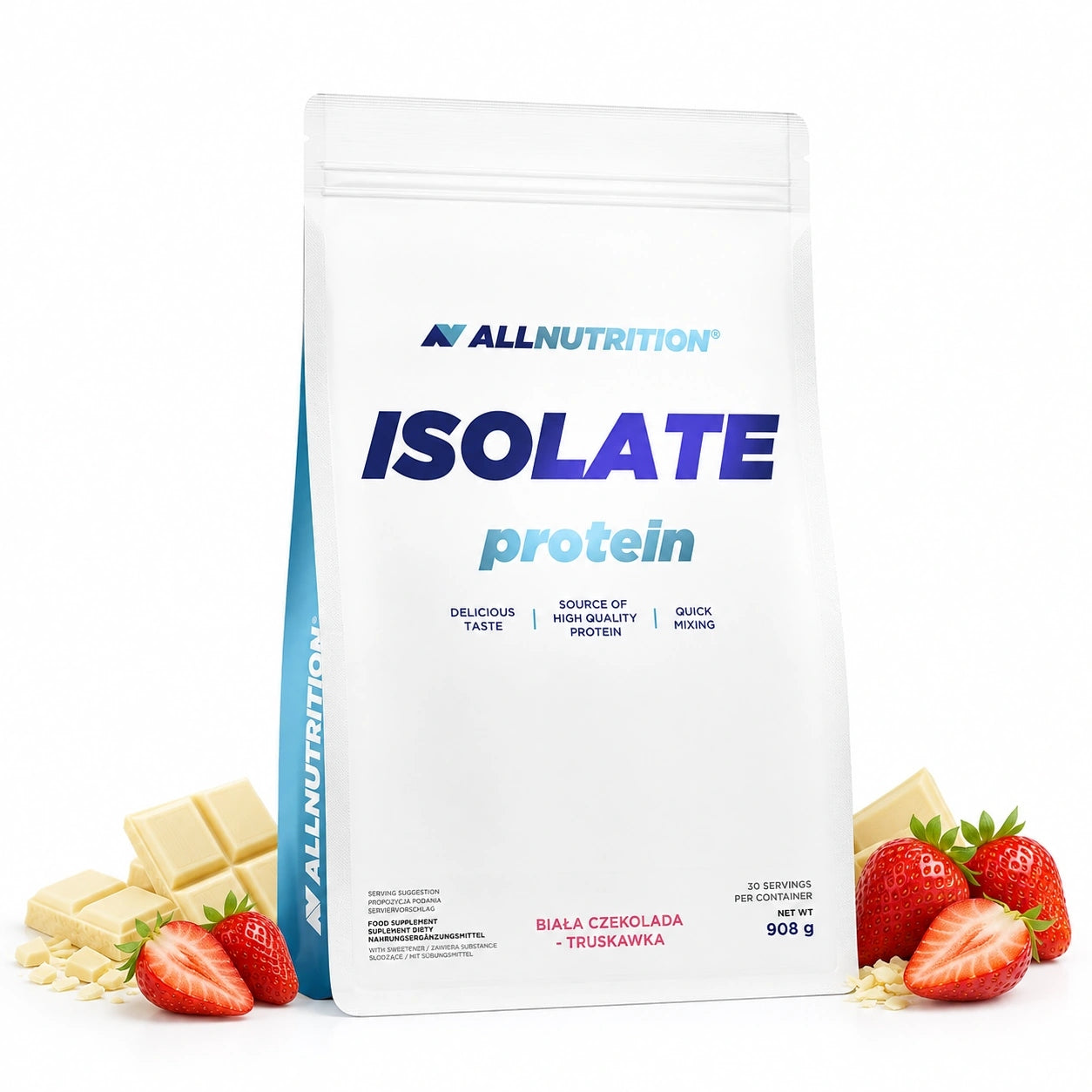 ALLNUTRITION ISOLATE 908G white chocolate - strawberry