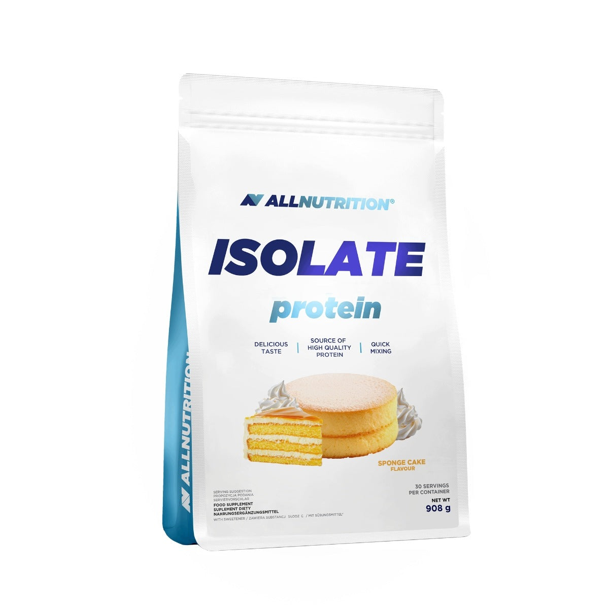 ALLNUTRITION ISOLATE PROTEIN 908 g SPONGE CAKE ISOLATE SHORT DATE