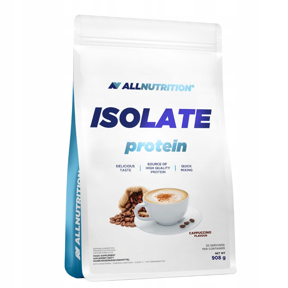 ALLNUTRITION ISOLATE PROTEIN 908G CAPPUCCINO PROTEIN SUPPLEMENT WPI ISOLATE