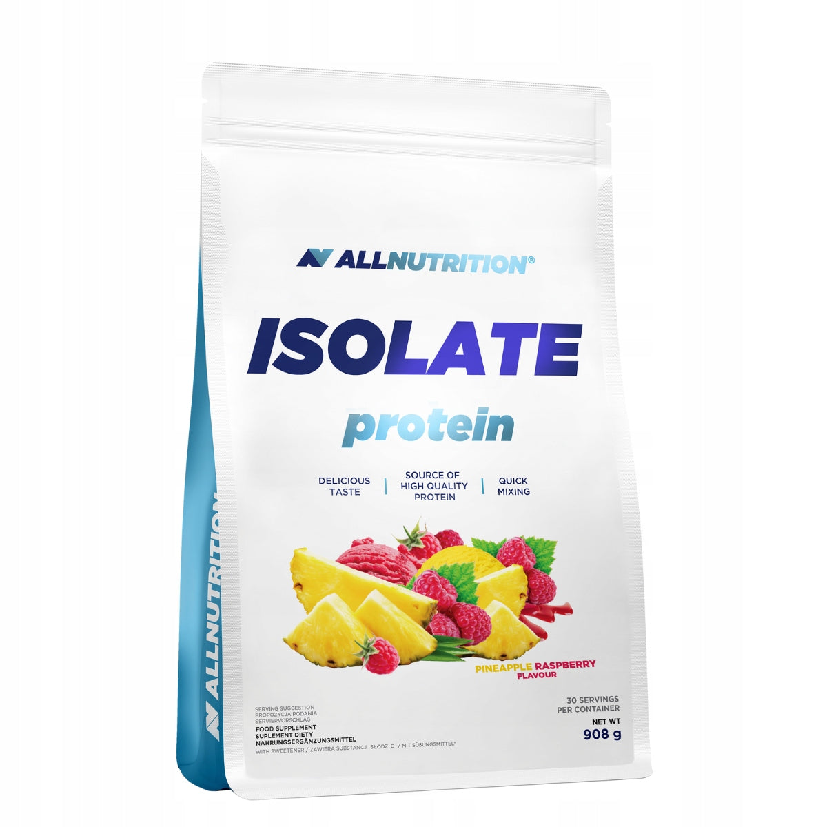 ALLNUTRITION ISOLATE PROTEIN 908G PINEAPPLE-MALINA PROTEIN CONDITIONER WPI ISOLATE