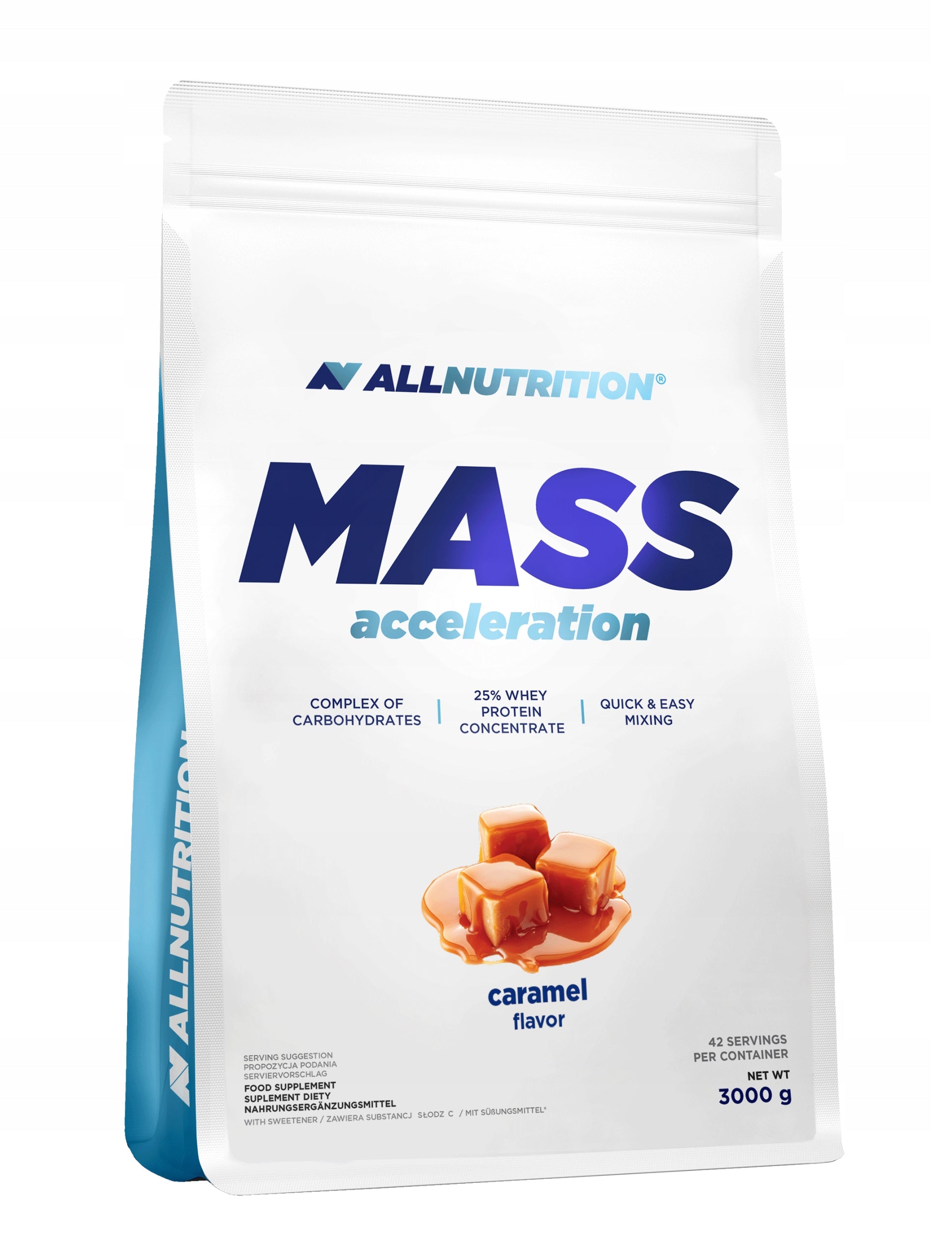 ALLNUTRITION MASS ACCELERATION 3000g GAINER MASS PROTEIN CARBOHYDRATES ENERGY