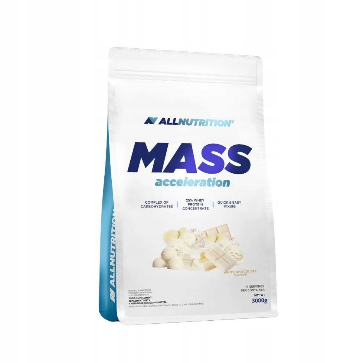 ALLNUTRITION MASS ACCELERATION 3000g WHITE CHOCOLATE PROTEIN MASS ENERGY