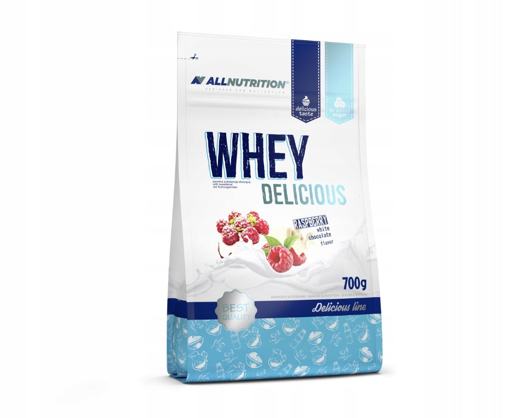 ALLNUTRITION WHEY DELICIOUS PROTEIN 700G WHITE CHOCOLATE-MALINA PROTEIN WPC
