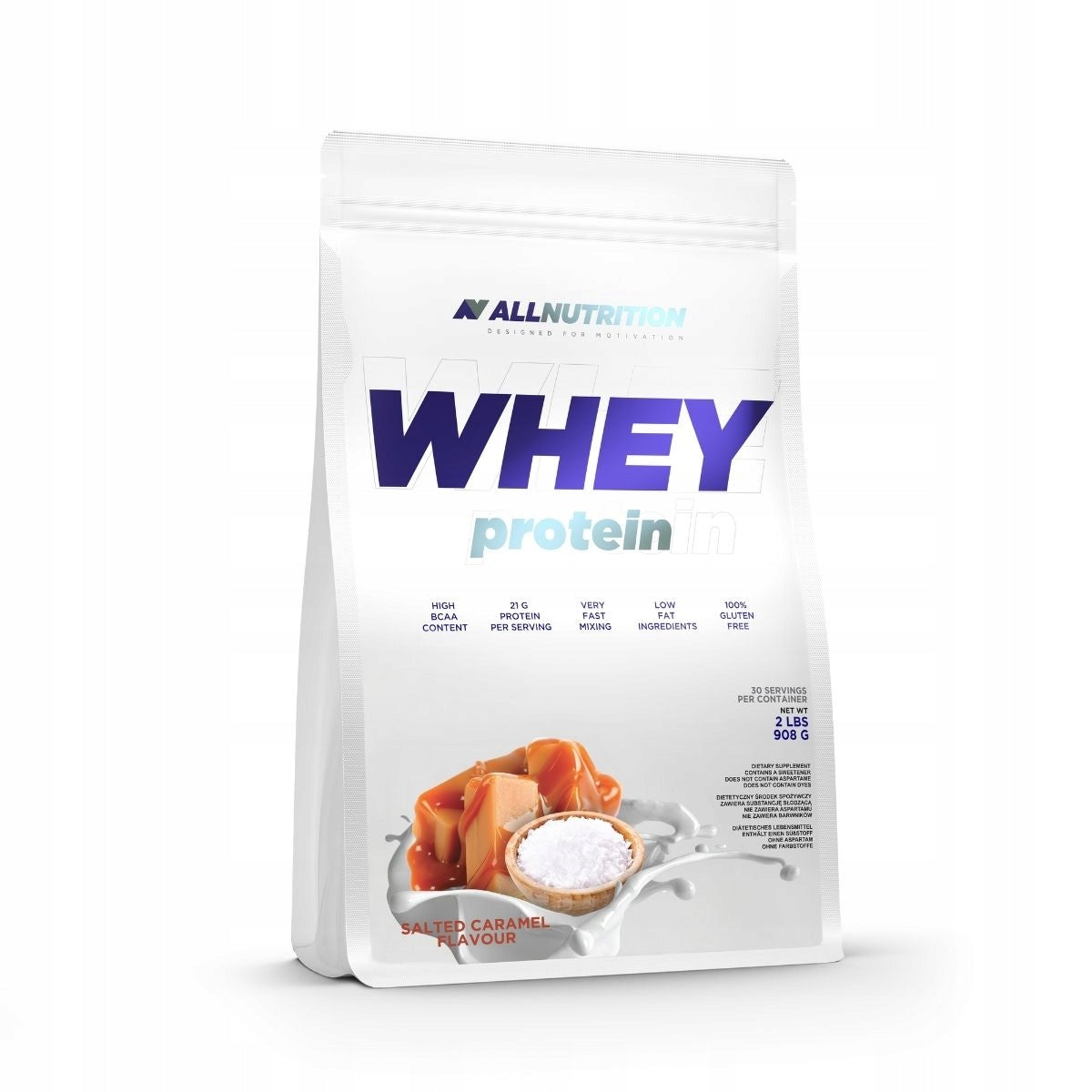 ALLNUTRITION WHEY PROTEIN 908G SALTY CARAMEL PROTEIN WPC MUSCLES MASS ENERGY