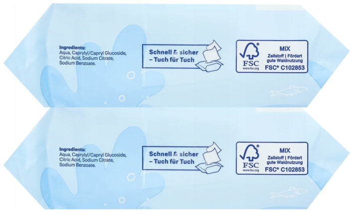ALOUETTE Kids moistened toilet paper 2x60 pcs aqua 99% water Brand Alouette