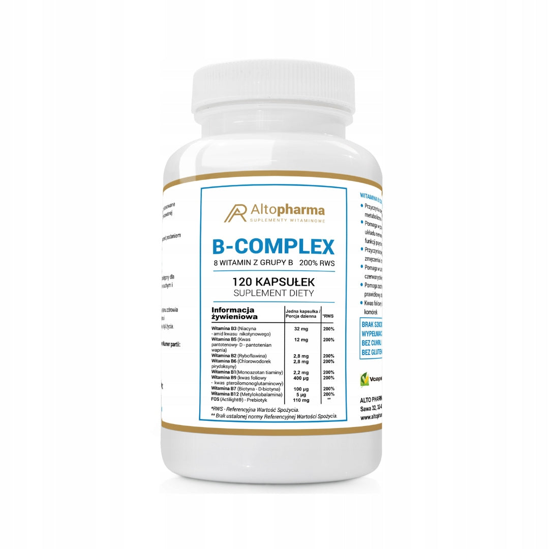 ALTO PHARMA Vitamin B Complex 200% RWS 120 capsules
