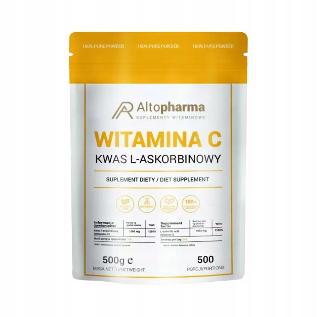 ALTO PHARMA Vitamin C Pure L-Ascorbic Acid Powder 500 g