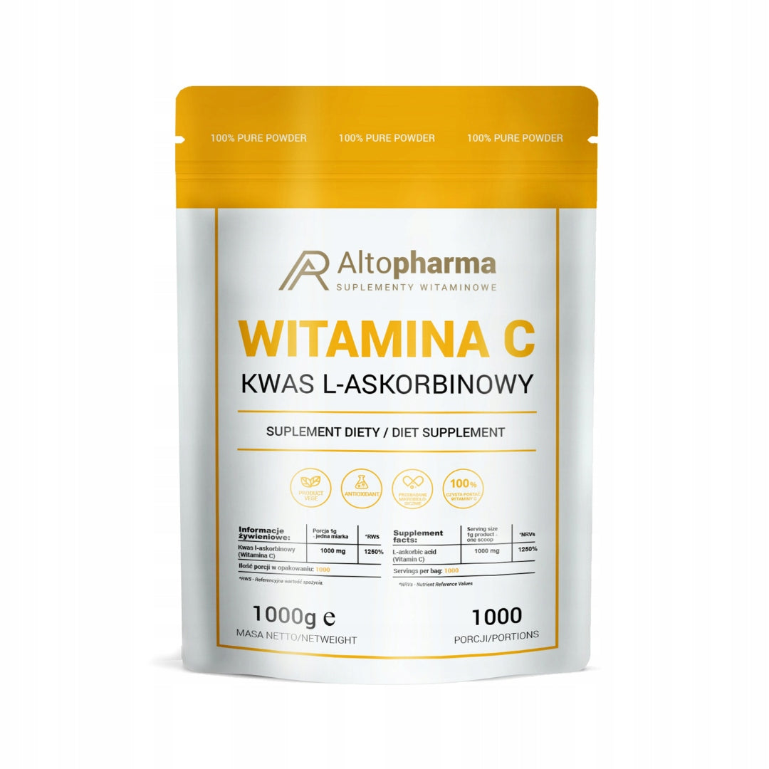 ALTO PHARMA Vitamin C powder 100% L-ascorbic acid 1000g