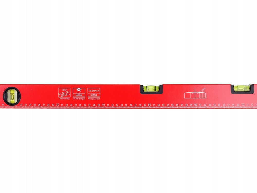 ALUMINIUM ANGLE 1000X500MM LIGHTWEIGHT READABLE 4 LIBELLE ACCURACY 0,5mm/m Length (mm) 1000