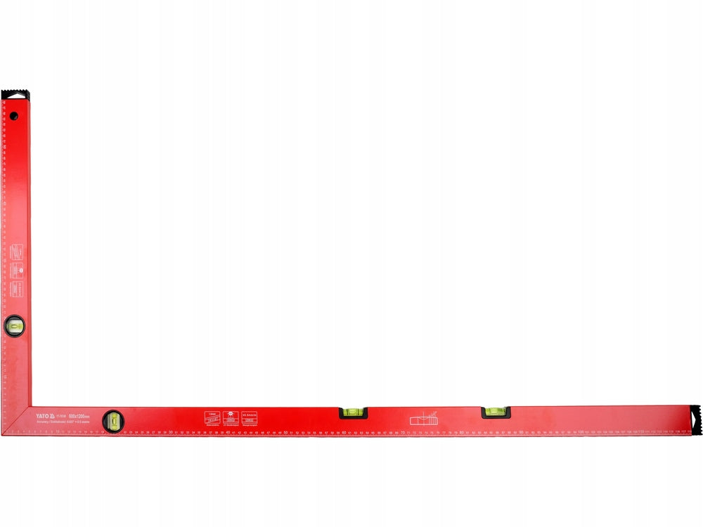 ALUMINIUM ANGLE 1200X600MM LIGHTWEIGHT READABLE 4 LIBELLE ACCURACY 0,5mm/m Packaging status original