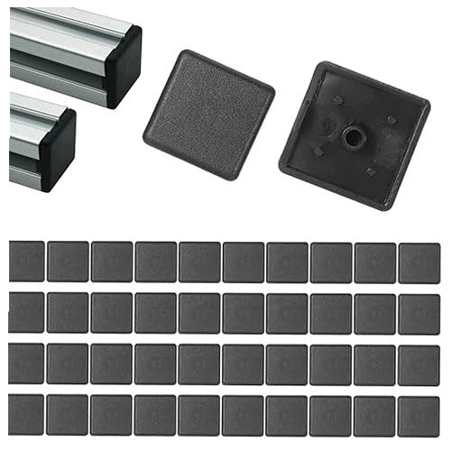 ALUMINIUM END CAPS PROFILE 30X30 ABS TIP COVERS SET OF 40