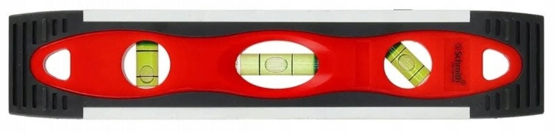 ALUMINIUM LEVEL SMALL 22,5cm 3 LIBELLE WITH MAGNET TORPEDO SCHMITH Batteries included no