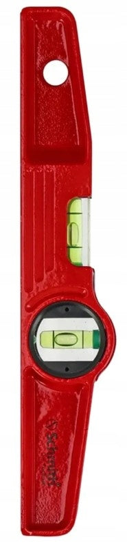 ALUMINIUM LEVEL SMALL 25cm 2 LIBELLE TRAPEZOIDAL WITH MAGNET SCHMITH Batteries included no