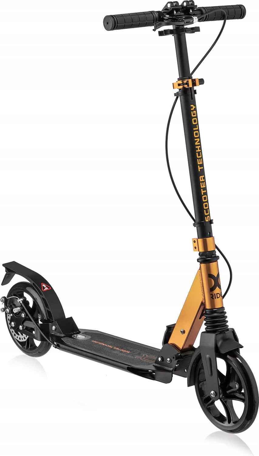 ALUMINIUM SCOOTER WITH DISC BRAKE ST2000 XRIDE Wheels natural rubber