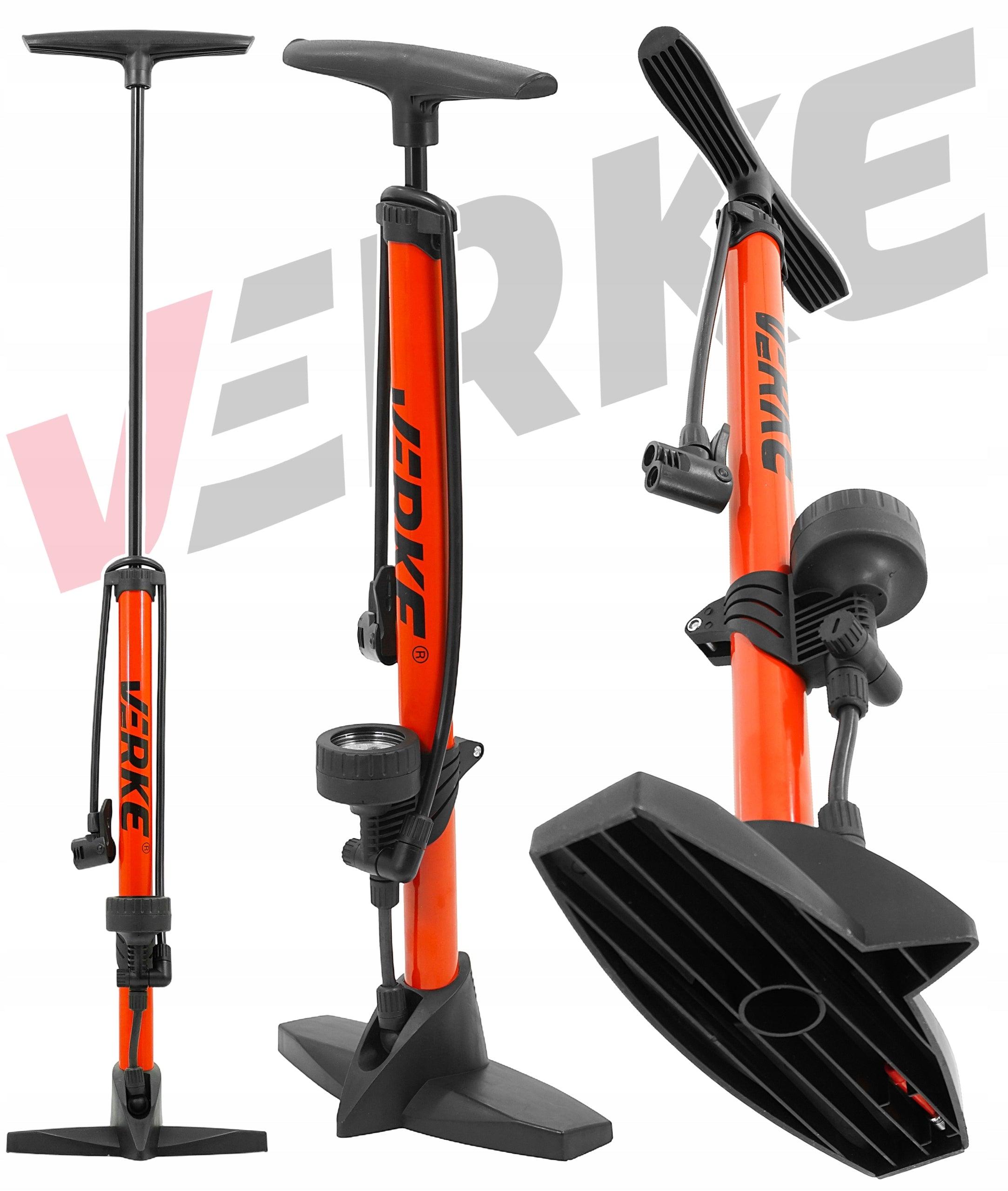 ALUMINUM BAR PUMP WITH PRESSURE GAUGE FOR CAR BICYCLE BIKES Manufacturer code V83144
