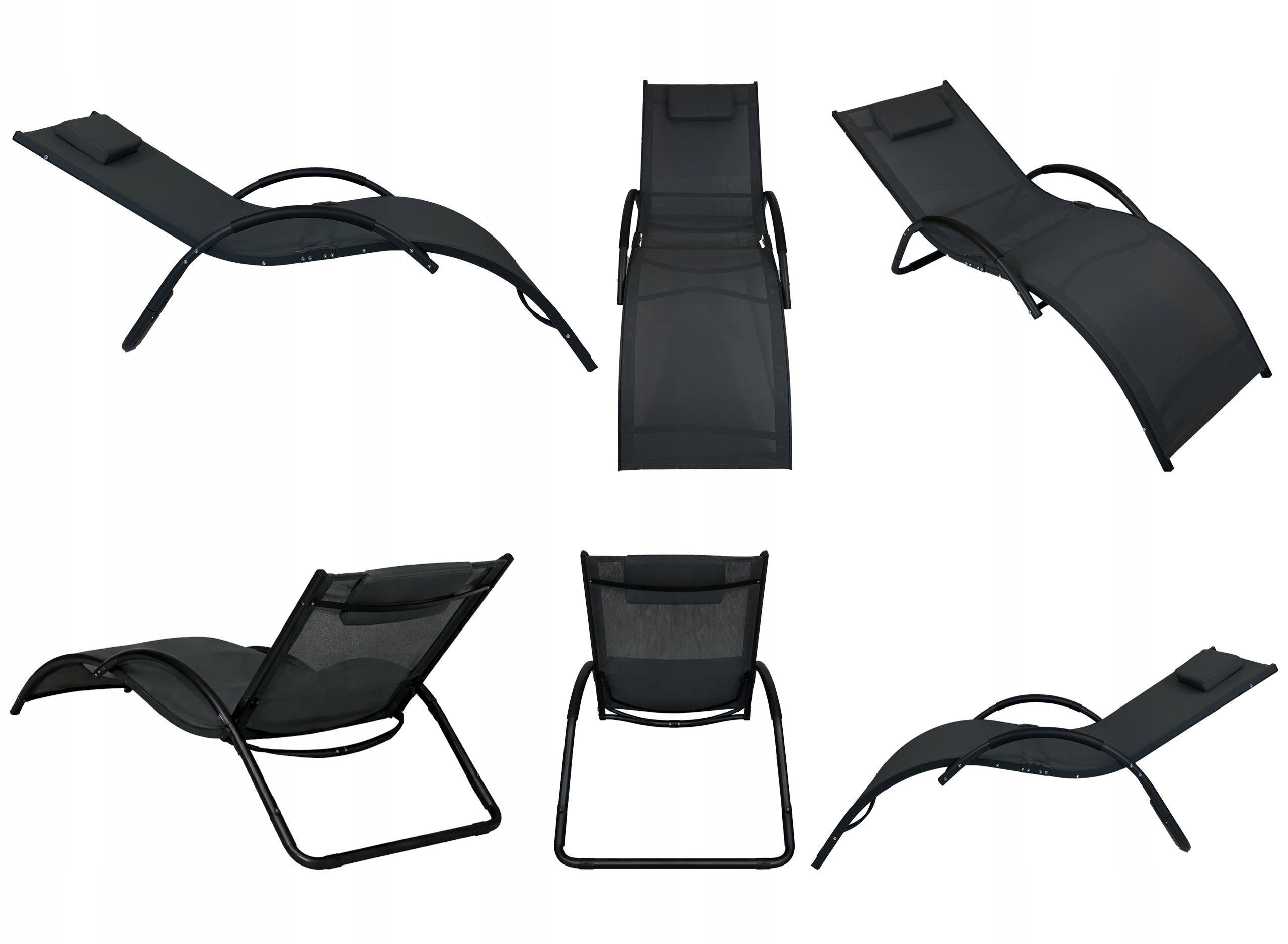 ALUMINUM CHAIR, GARDEN STRONG CHAIR, ZERO GRAVITY SWING CHAIR, BLACK Manufacturer code 5.10.14171