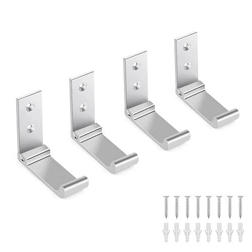 ALUMINUM FOLDING WALL HOOKS 90 CLOTHES HANGERS 6 PCS STEEL Brand no brand