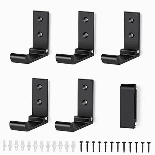 ALUMINUM FOLDING WALL HOOKS 90 CLOTHES HANGERS 6 PCS STEEL