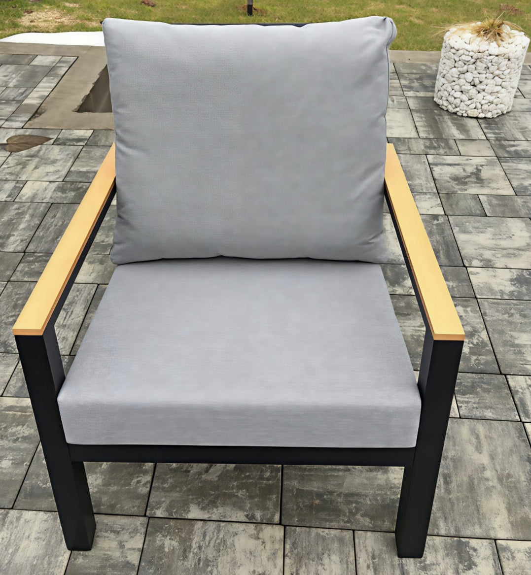 ALUMINUM GARDEN FURNITURE SET SOFA 3 PERS + 2 ARMCHAIRS TABLE TERRACE Number of items in the set 4