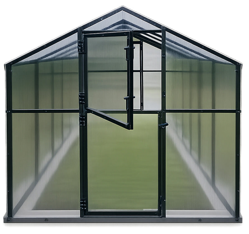 ALUMINUM GARDEN GREENHOUSE 12,6m2 POLYCARBONATE TUNNEL 210X606 PTF