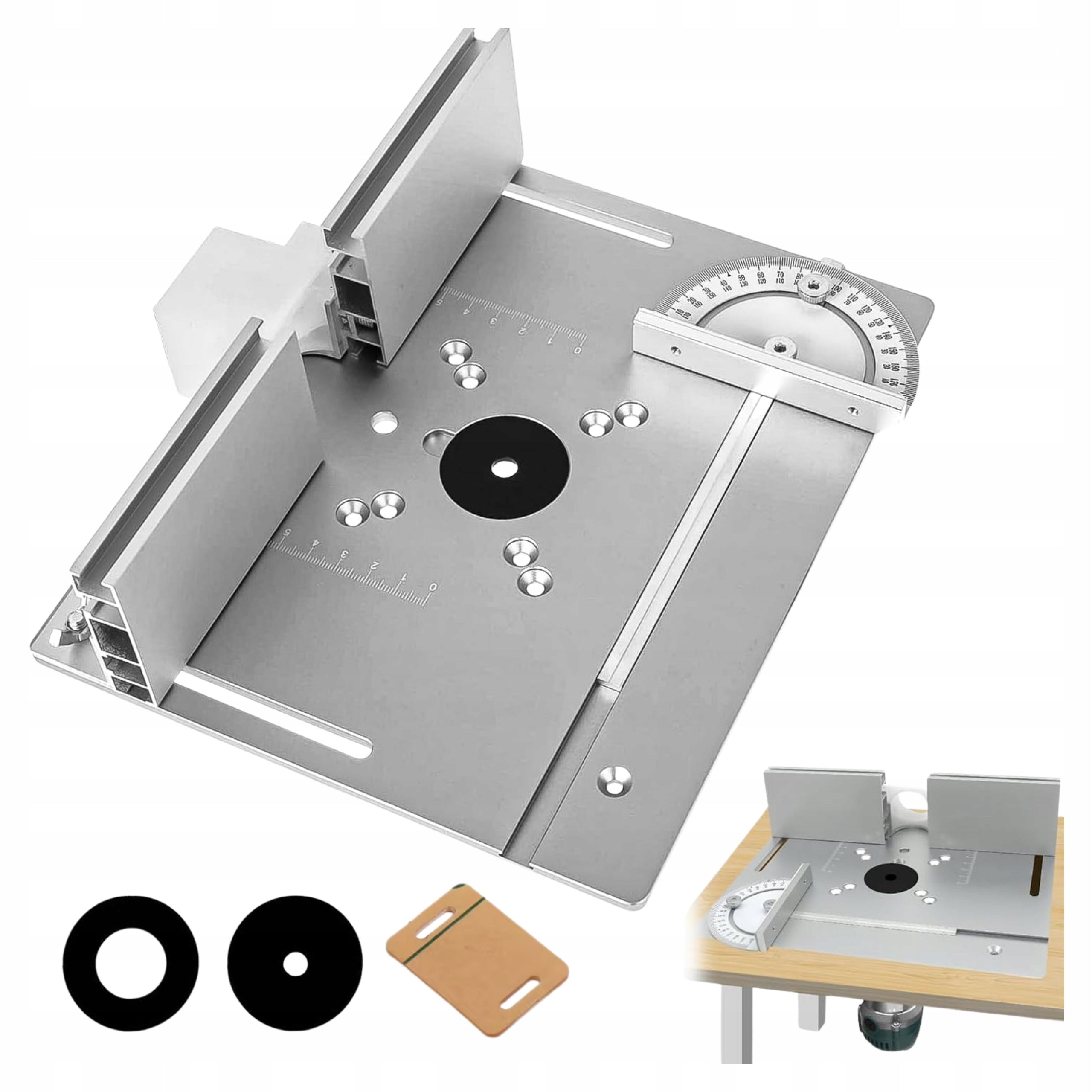 ALUMINUM PLATE FOR MILLING TABLE CNC 240X200MM WITH GUIDE COVER
