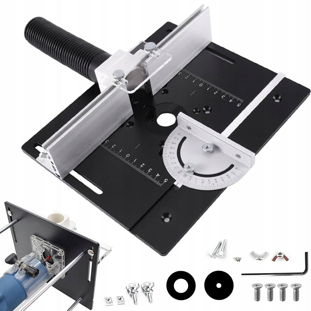 ALUMINUM PLATE FOR MILLING TABLE SET WITH MOUNTING ELEMENTS