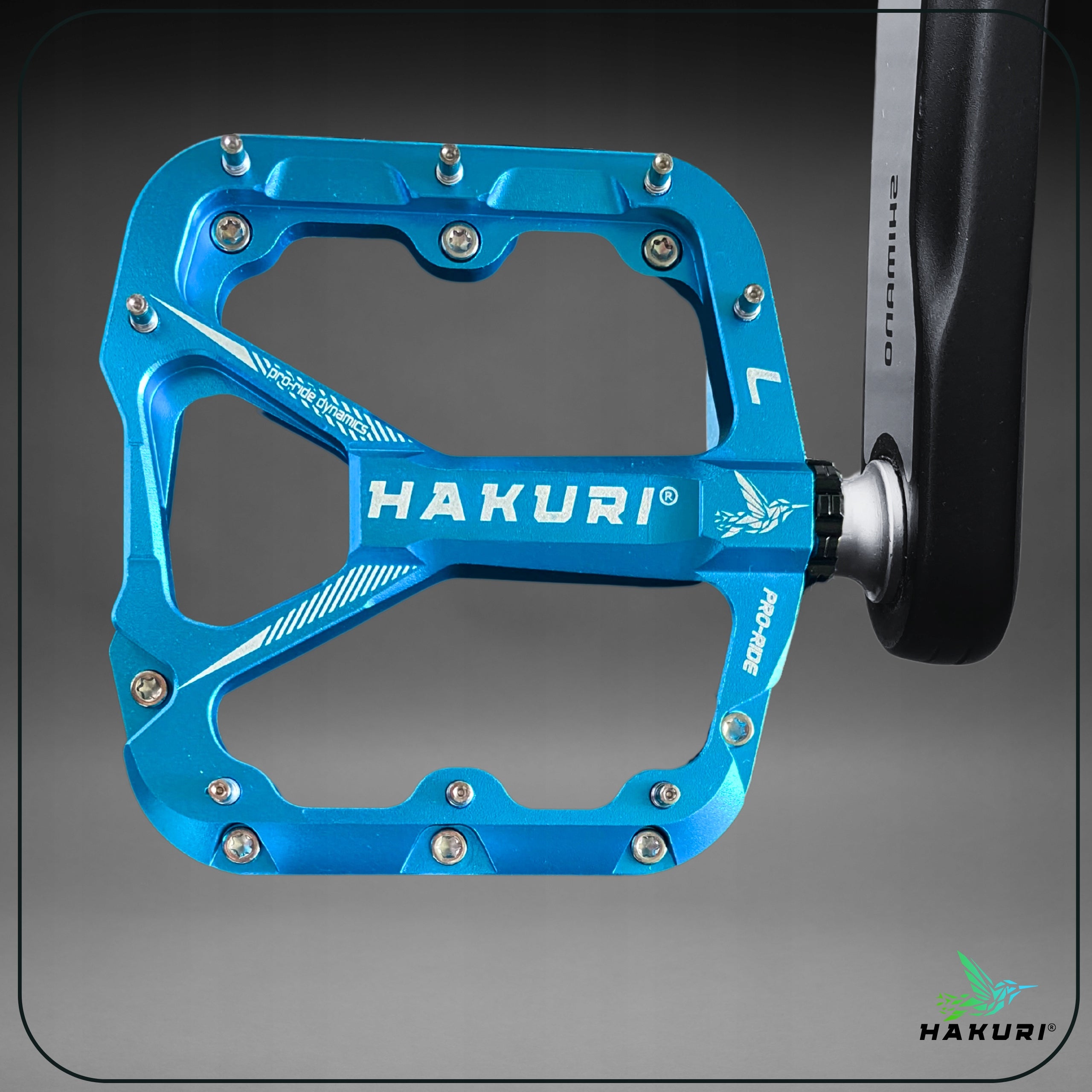 ALUMINUM PLATFORM BICYCLE PEDALS WITH PINS 3 MACHINE BEARINGS LIGHTWEIGHT Brand Hakuri